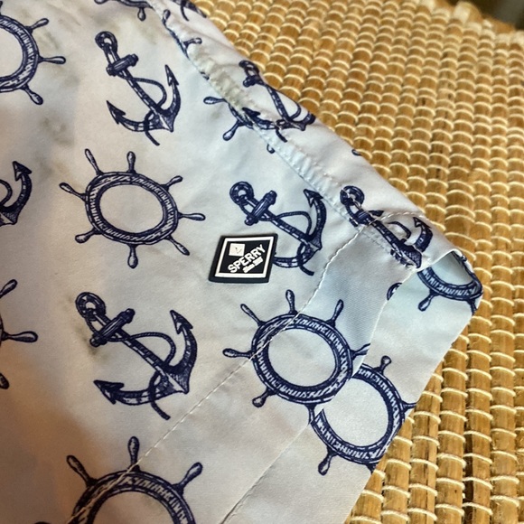 Sperry Anchor Light Blue Swim Shorts Size XXL - Picture 6 of 8